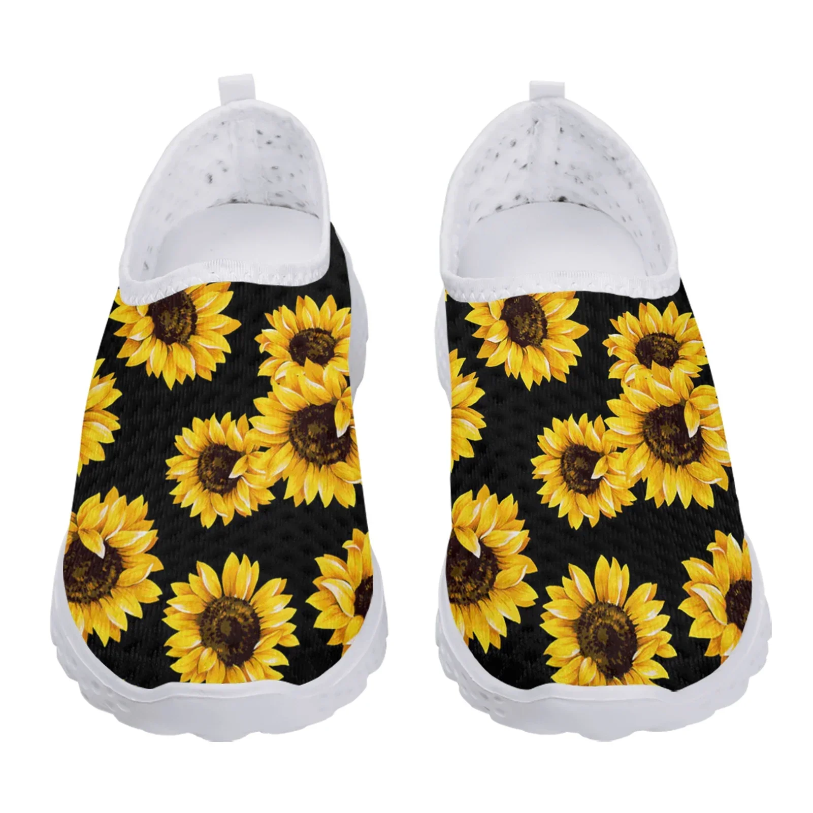 Sunflower Print Summer Ladies Sneakers Flats Women Casual Shoes Women Loafers Slip On Casual Shoes Flats Shoes