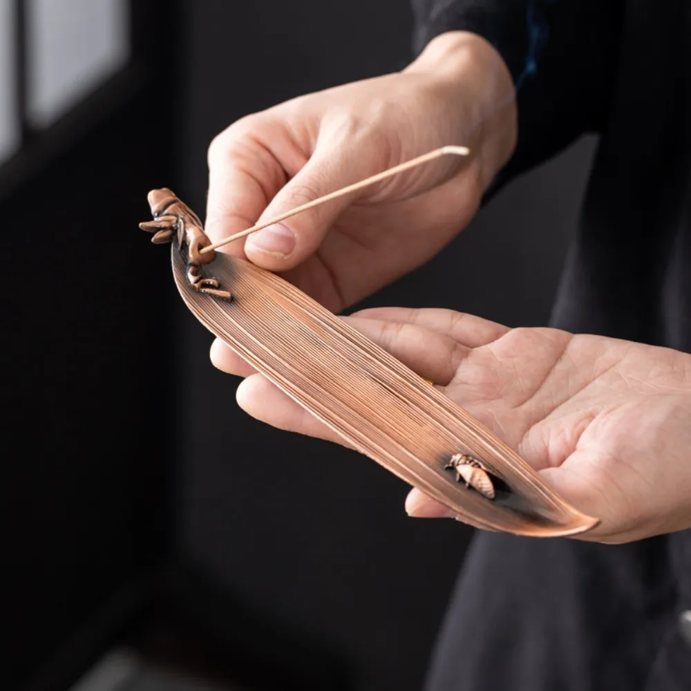 Metal Incense Stick Burner Boat Shape for Aromatherapy