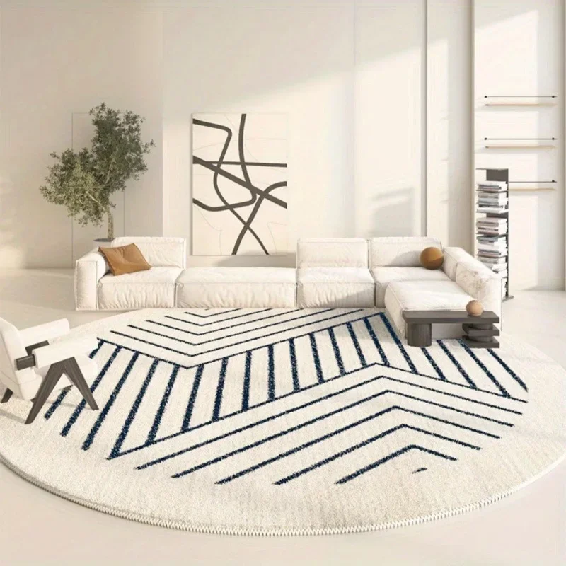 Round Fluffy Carpet for Living Room Soft Floor Mat White Hairy Nursery Play Mat Children Plush Minimalist Style Bedroom Rugs plush rug decorative carpet plush carpet plush play mat