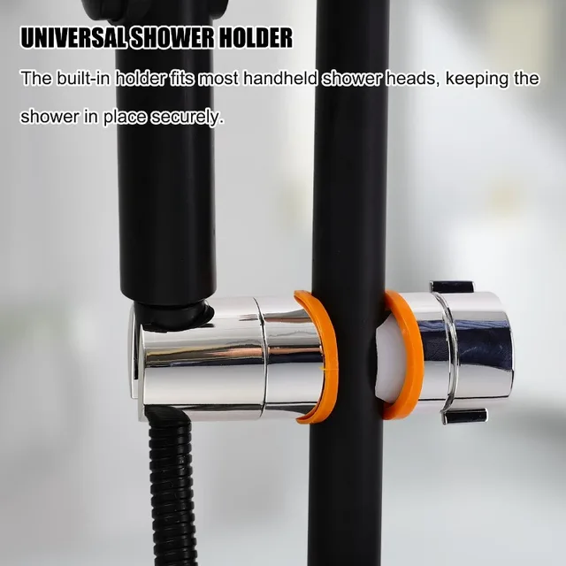 ที่ยึดฝักบัวอเนกประสงค์ ปรับระดับได้ สำหรับราวเลื่อน อุปกรณ์เสริมในห้องน้ำ 4