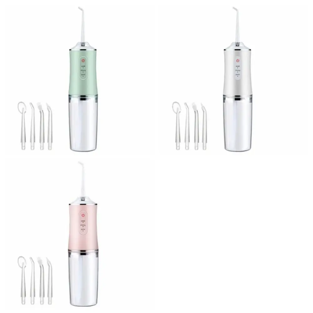 4개의 제트팁 전동 구강세척기 3가지 모드 USB 충전식 구강세척기 220ml 구강케어 치과용 침대 스프링클러 구강세정제