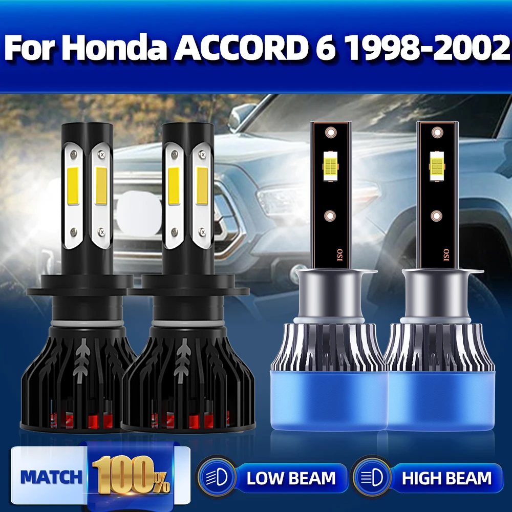 

Car Lights Bulbs 40000LM Super Bright Auto Headlight 12V 6000K White Turbo Lamps For Honda ACCORD 6 1998 1999 2000 2001 2002