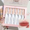 6pcs/set Lip Gloss Cute Box Girls Gift Matte Long Lasting Non-stick Cup Lipgloss Cigarette Tube Lipstick Lip Makeup Cosmetics 5