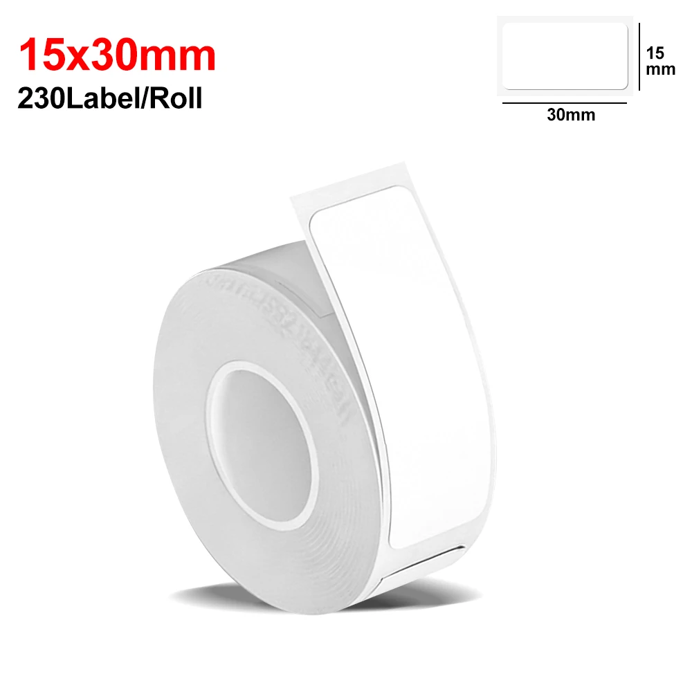 Термопринтер етикеток 12-15 мм. Міні-бездротовий Bluetooth-мобільний пристрій для друку етикеток. Машина для друку білих прозорих паперових рулетів.