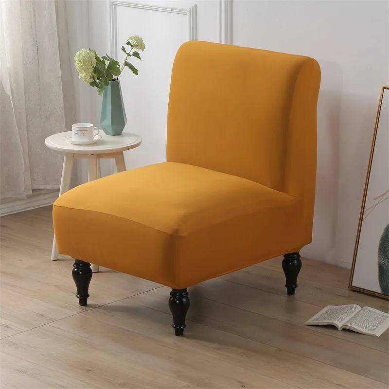Elastic-Armless-Chair-Cover-Solid-Color-Stretch-Seat-Slipcovers-Anti-slip-Protector-Chair-Covers-for-Dining.jpg Rugalmas Kar Nélküli Szék Borító Egységes Színű Nyújtó Ülés Csúszásgátló Védőszéklécek Az Étkező Dekorációjának Dekorációhoz - Image 2