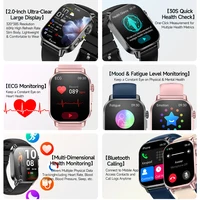 2026 New Model Uric Acid & Lipid Health Analysis Smart Watch Men ECG+PPG Bluetooth Call 2.01-inch Flashlight Smartwatch Women - Image 2