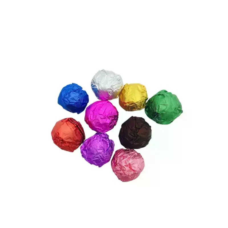 100Pcs 15x15CM Aluminum Foils Wrapping Paper Sheets Foil Candy Package Paper Chocolate Wedding Party Candy Packaging