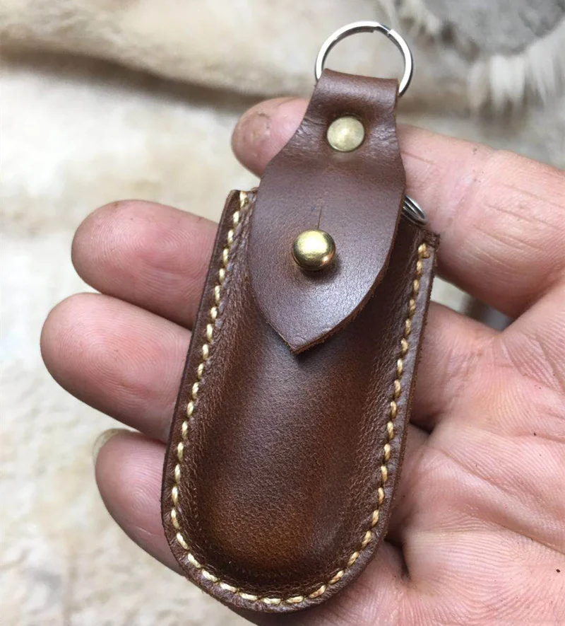 Genuine Leather Scabbard Knife Case Hand-stitched Cover For Classic SD Hiker Forester Army 58mm 84mm 91mm 111mm