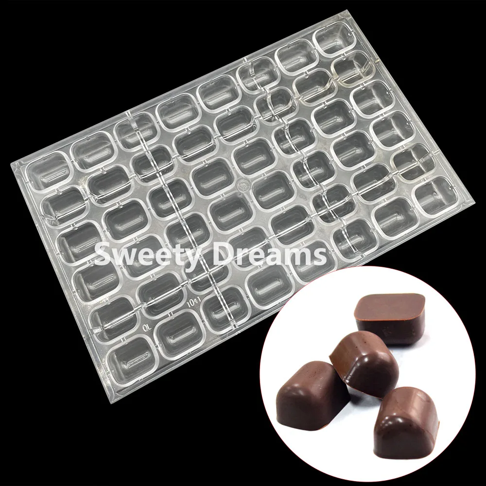 

48 Cavity Oval 3D Polycarbonate Chocolate Mold Mini Capsule 8g Cake Tools Moulds For Baking Small Pill Bonbons Candy Molds