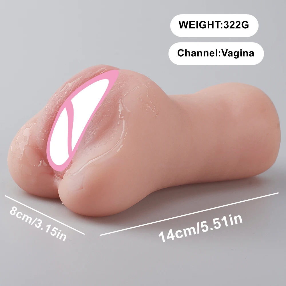 Male Masturbator for Penis With Women Dolls for Real Vagina With Two Hole Sex Toy Glans Stimulate Anal Men Sucking Soft Silicone