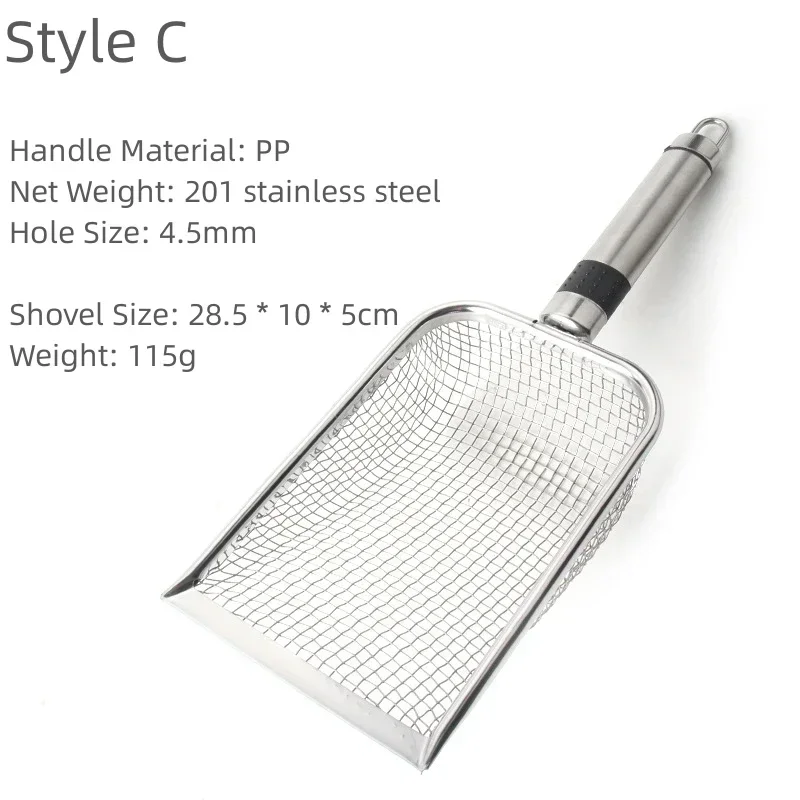 Long Handle Stainless Steel Cat Litter Scoop