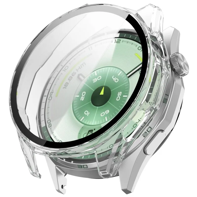 Tempered Glass Protective Case for Huawei Watch GT6 - Full Cover Screen Protector & Bumper