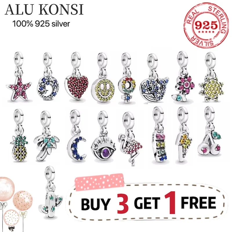 

Женская подвеска из серебра 100% пробы, с бусинами