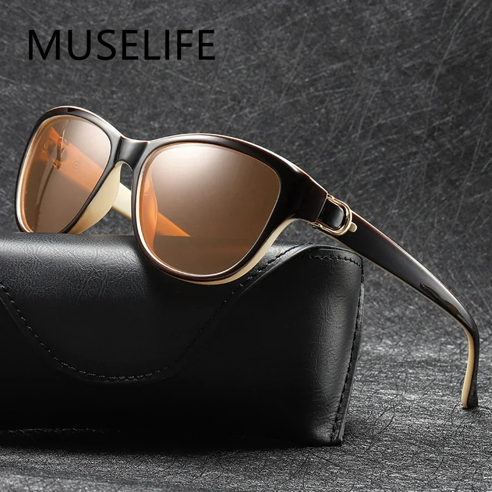 2025 Luxury Brand Design Cat Eye Polarized Sunglasses Men