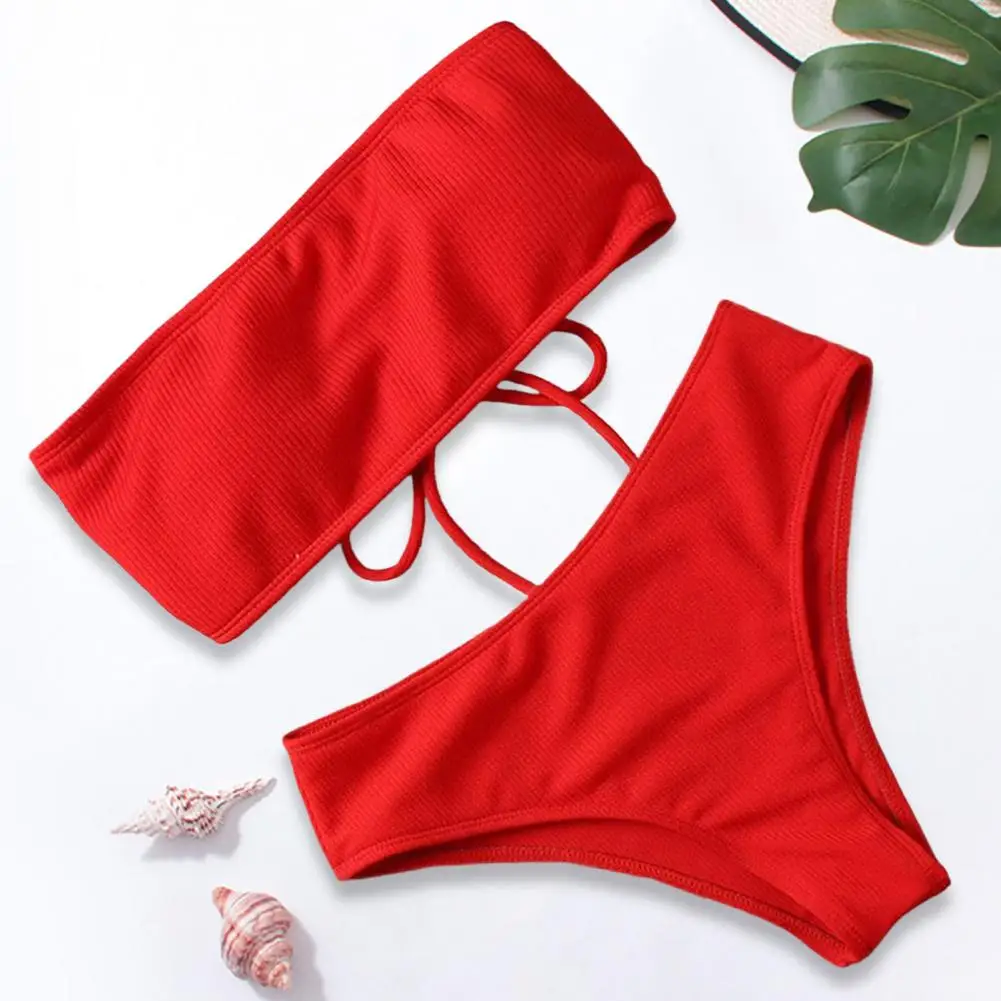 Bathing Padded Bra Split Bikini Summer Women Bathing Suit Beachwear