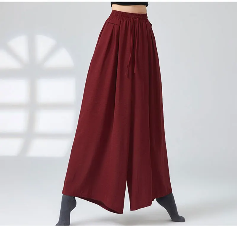 Damen-Arbeitshose mit weitem Bein, hoch taillierte, lockere und weite Hose, Sommerkleidung, Business- und Freizeitkleidung – Detail 8