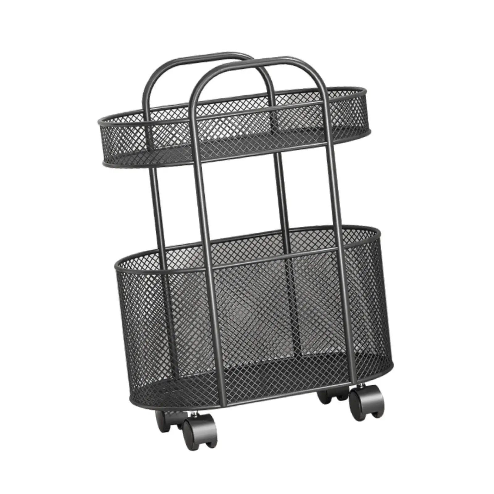 Rolling Book Cart with Wheel Movable File Folder Organizer for Office Dorm