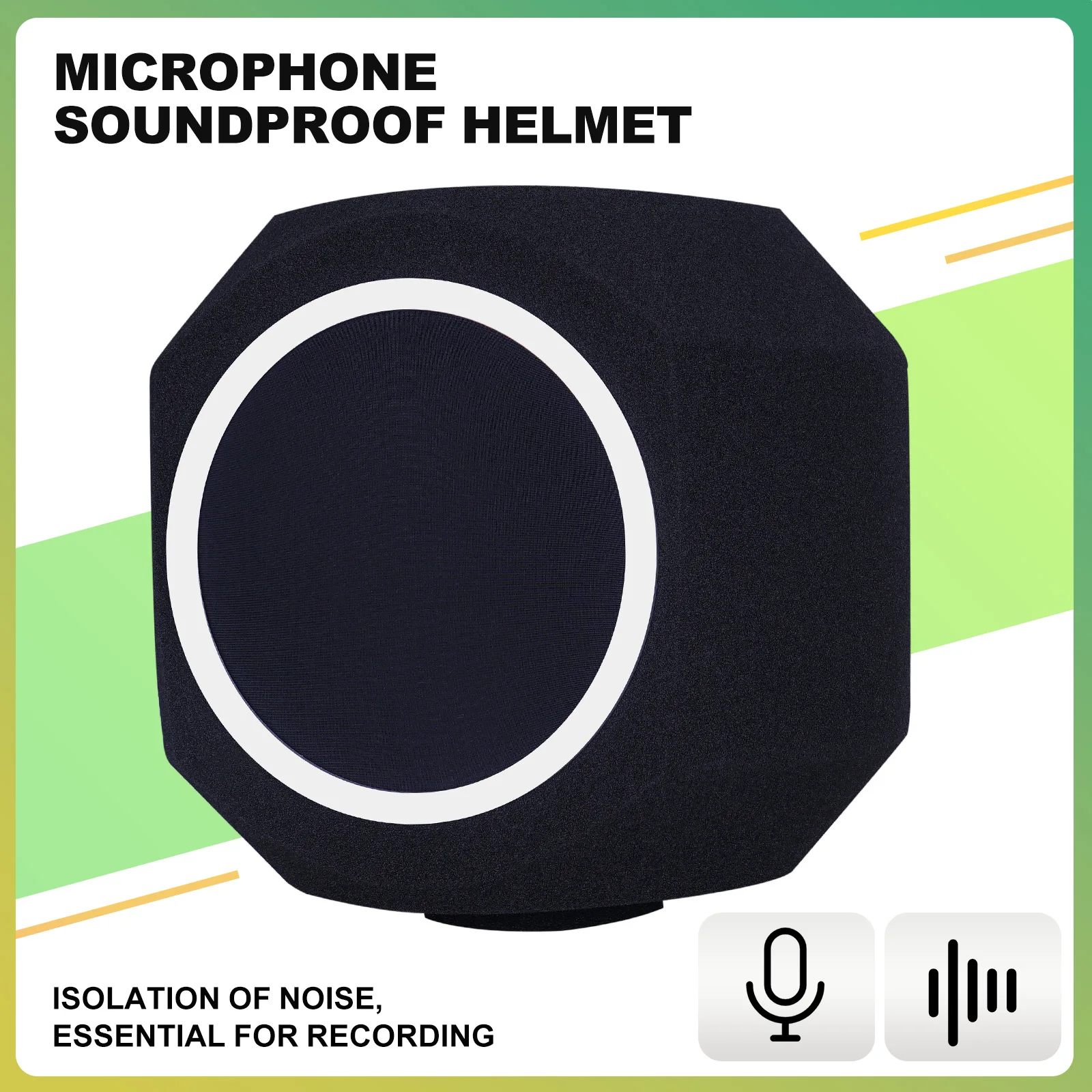 Microphone Windscreen With Mic Stand & Phone Holder Recording Shield Mic Isolation Ball Sound-Absorbing Foam microphone windscreen