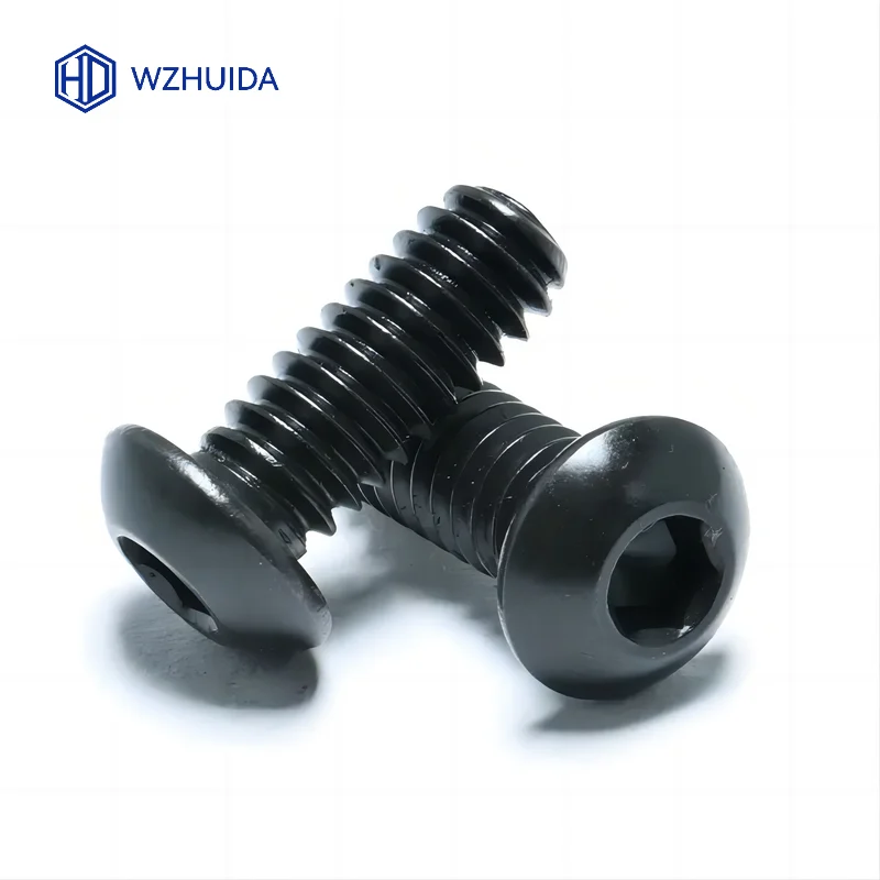 Hexagon Socket Screw M2 M2.5 M3 M4 M5 M6 M8 M10 Black Hex Hexagon Socket Button Head Cap Screw Bolt A2-70 304 Stainless Steel ISO7380