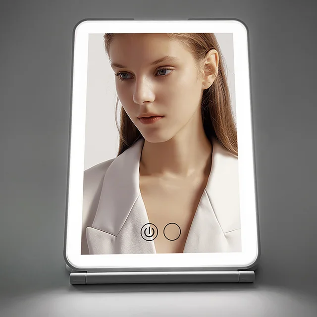 Foldable 3 Color Light Compact LED Makeup Vanity Mirror | EttaGadgets