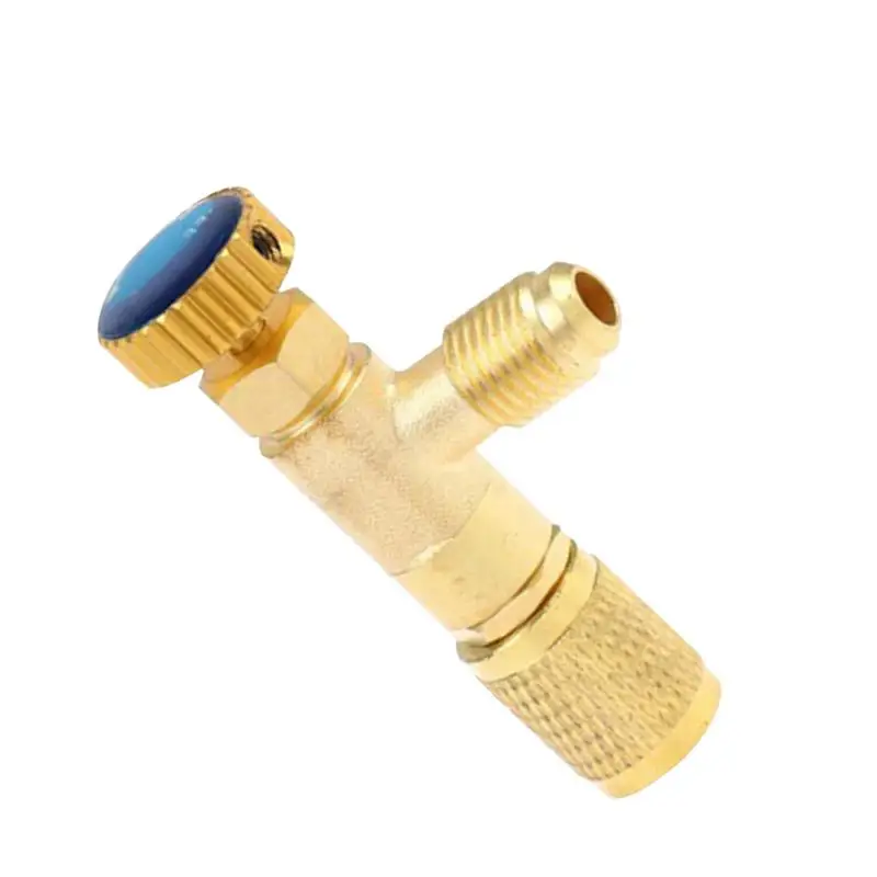 

Air Conditioner Valve Brass Shut-Off Valve Air Conditioner Filling Safety Valve R410a R22 Refrigerant 1/4 Safety Adapter Air