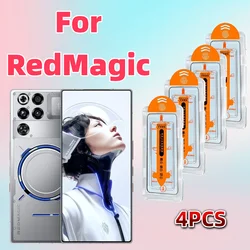 Premium 4 - Pack Tempered Glass Screen Protectors - Full Coverage Edge - to - Edge Protection, 9H Hardness for ZTE nubia RedMagic 11 Pro+