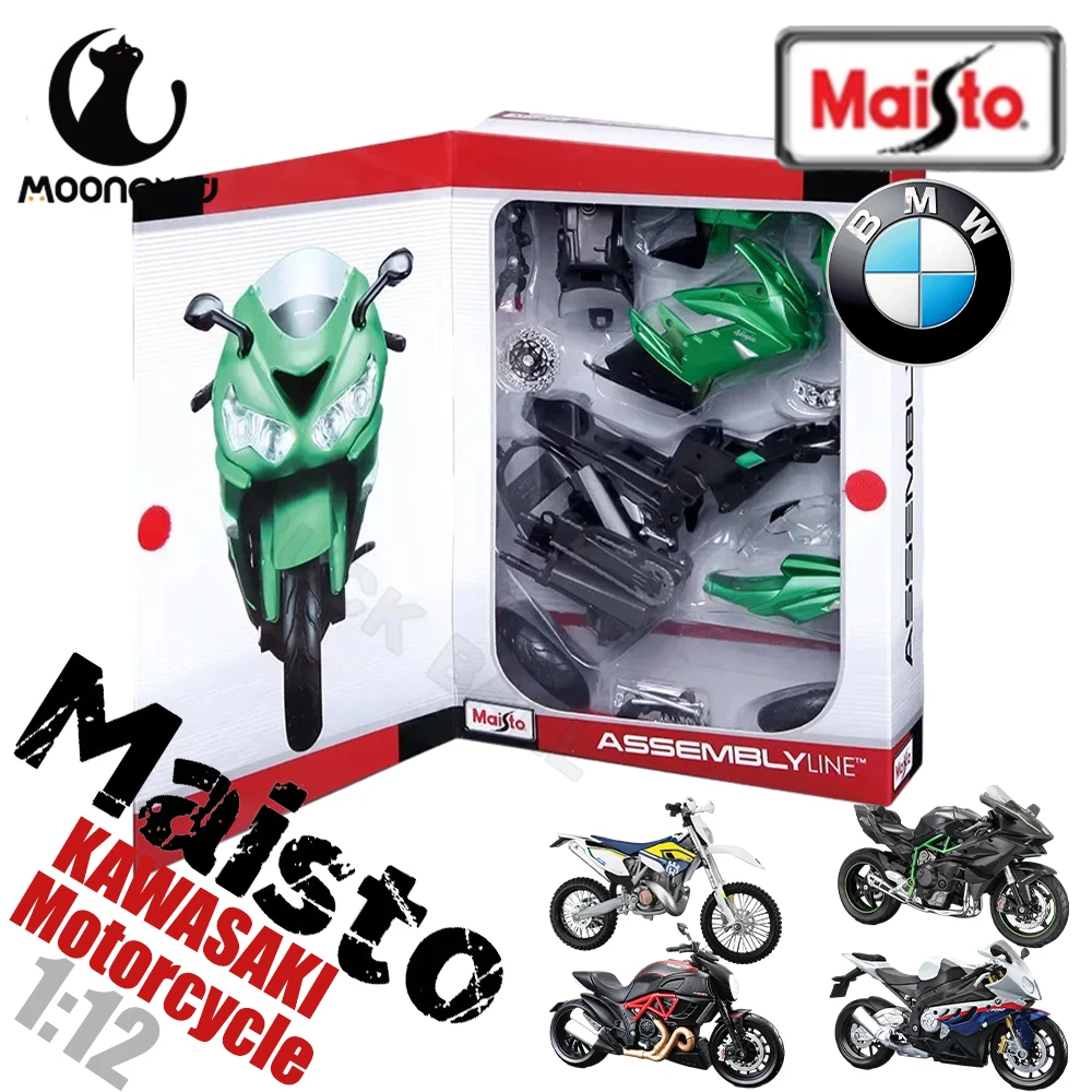 

Maisto 1/12 KAWASAKI Motorcycle Assembly Car Models BMW Honda Ducati Motor Model Collection Die Cast Car Toy Gifts For Kid Boys