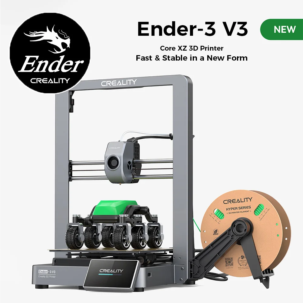 Creality Ender 3 V3 drukarka 3D z rdzeniem XZ System ruchu 600 mm/S prędkość bez zatykania wytłaczania 60W 300 ℃ podgrzewacz Hotend Auto poziomowanie 1 Creality Ender 3 V3 drukarka 3D z rdzeniem XZ System ruchu 600 mm/S prędkość bez zatykania wytłaczania 60W 300 ℃ podgrzewacz Hotend Auto poziomowanie
