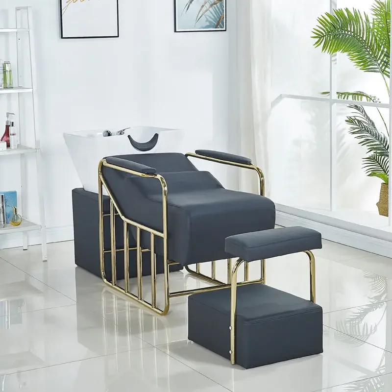 Shower Head Shampoo Chair Hair Massage Fashion Luxury Hair Wash Chair Sink Minimalistic Behandelstoel Salon Furniture MQ50XF