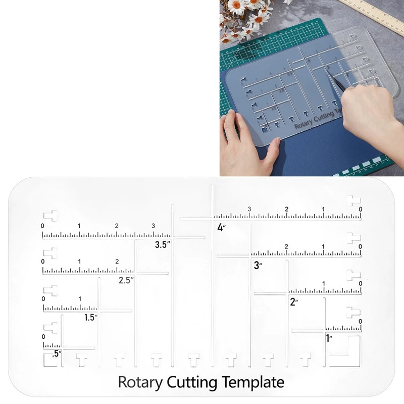 YWDZ-Boxy Bag Making Templates Acrylic Cutting Templates With Scale Bag Maker Boxed Bottom Cutting Template