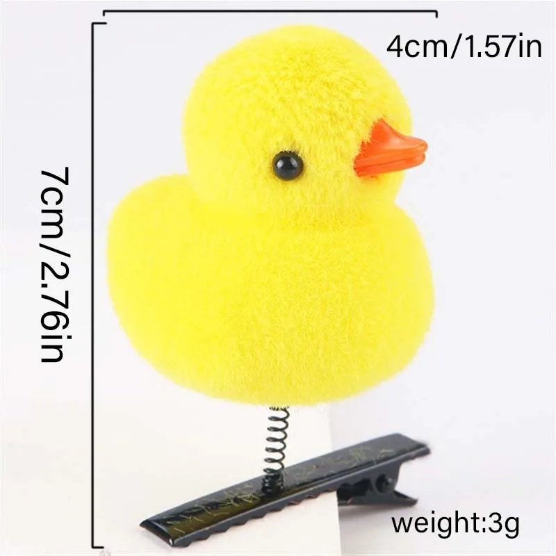 Jewelry Accessories Hair Accessory Hair Clip 10/20/50/100Pcs/Lot Cartoon Funny Children 3D Little Yellow Duck Plush Hairpin Fashion DIY Duckbill Clip Accessories Party Gifts