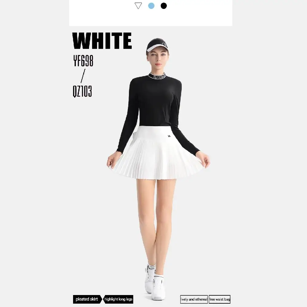 PGM Golf Women's Skirt Sports Pleated Short Skirt Women's Summer Anti Walking Light Speed Dry A-line Short Half Body