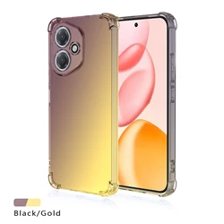 Four - Corners Shockproof Gradient TPU Protective Phone Case Cover for HONOR 400 (Black Gold)