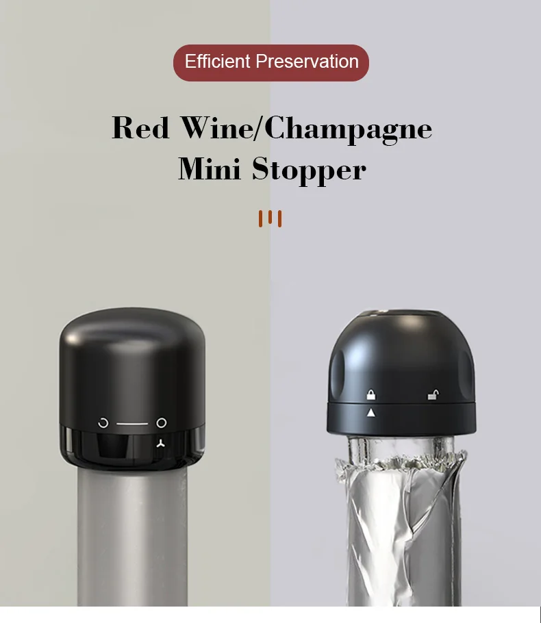 Vacuum Sealed Wine Bottle Plug Champagne Stopper Leak-Proof And Fresh Bottle Cap Wine Corks Bar Accessories Supplies