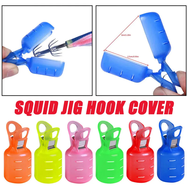 30PCS Squid Jig Hook Cover Fishing Hooks Umbrella Hook Caps Protector  Fishing Jigs Covers Hooks Safety Caps Fishing Accessories