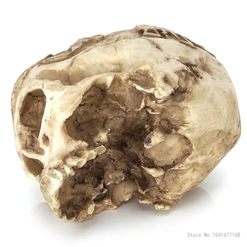 Halloween Micro Landscape Flower Pot Large Caliber Imitation Stone Resin Process House Home Garden Flowerpot Creative House, 1Pc