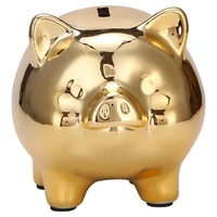 Ceramic Gold Pig Piggy Bank Cute Coin Piggy Bank Creative Home Furnishings Lucky Pig Decoration 1