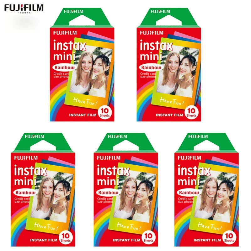 Fujifilm Instax Mini 70 Blanche + Pack Film Arc-en-ciel 10 Vues – Ouvert Mais Jamais Servi