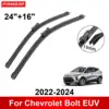 Car Wiper for Chevrolet Bolt EUV 2022-2024 24" + 16" Front Rear Wiper Blades Brushes Cutter Accessories 2022 2023 2024 1