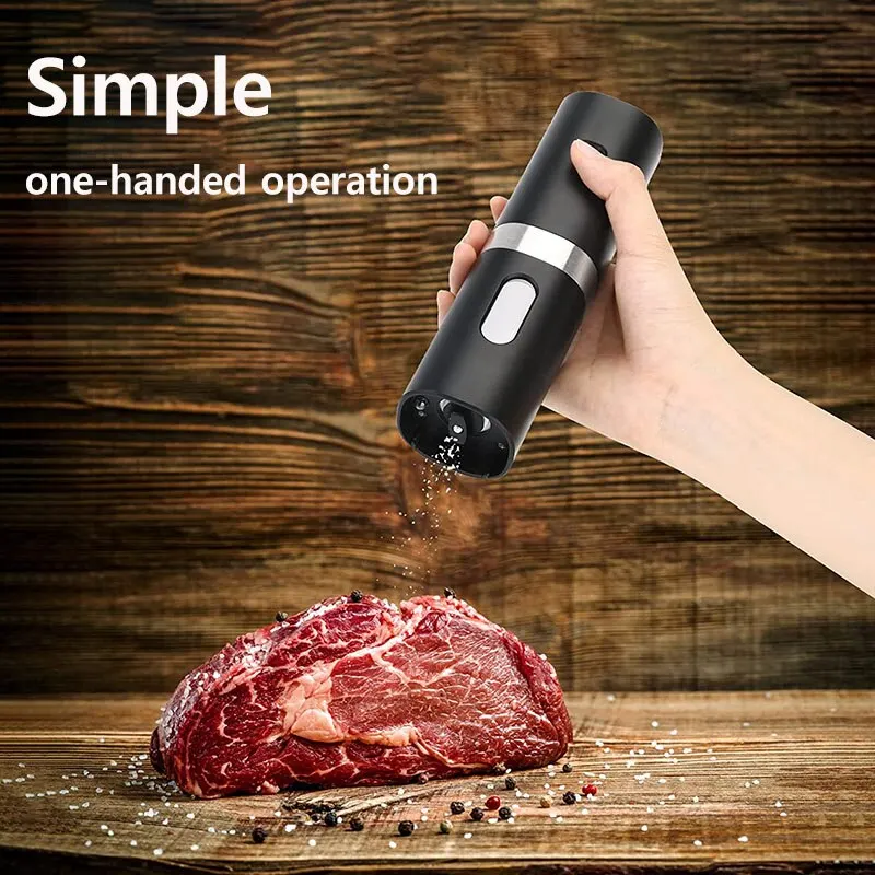 Electric Pepper Grinder Spice Grinders Electric Automatic Pepper Mills Salt Mill Adjustable Coarseness Kitchen Accessories