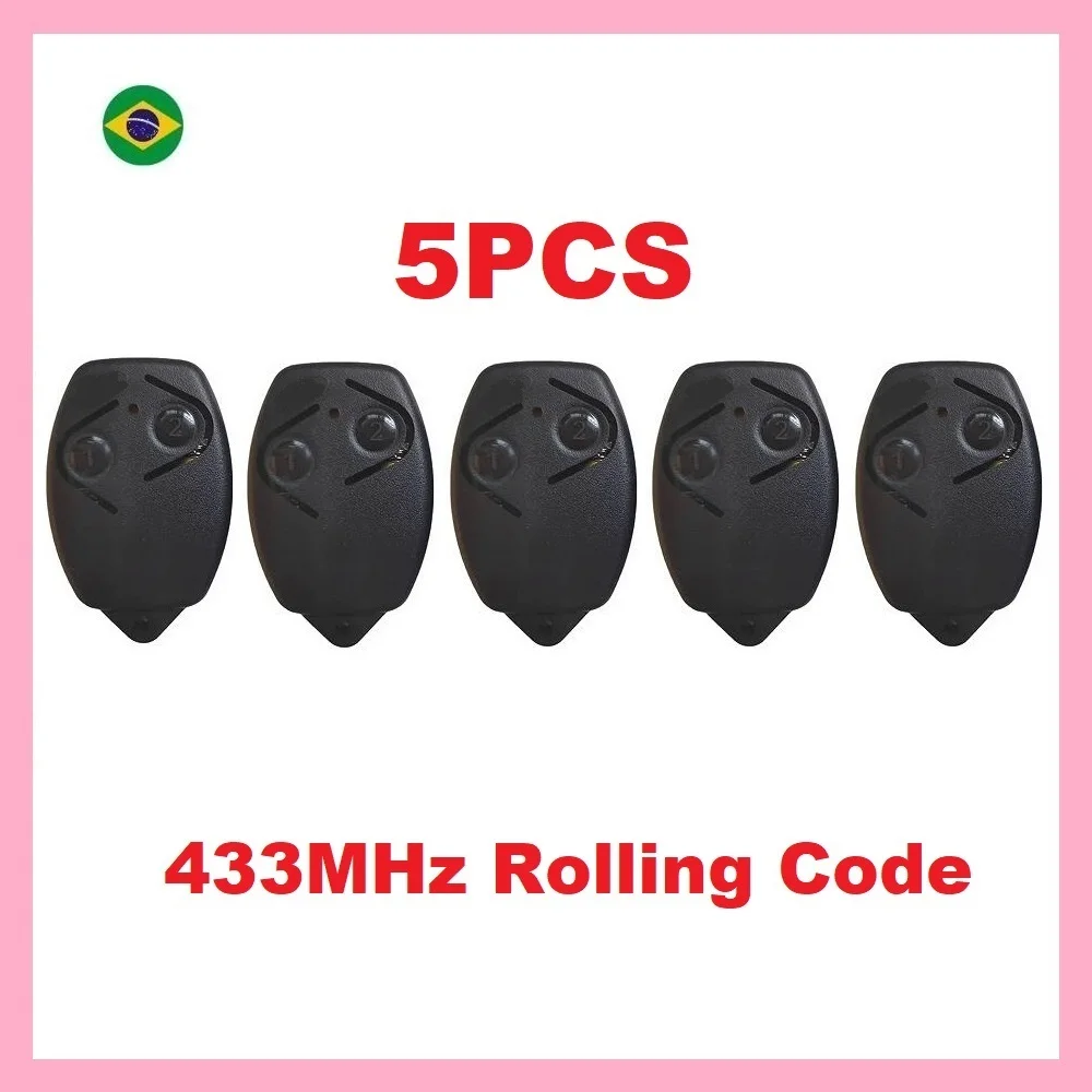 

5PCS RX HCS 1024 Receiver 433MHz Rolling Code Brazil Remote Control Gate / Garage Door Opener Transmitter Command Keychain