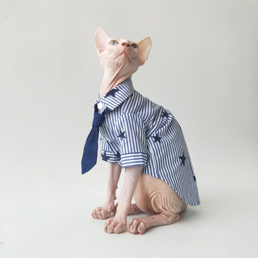 Sphynx Cat Shirt — Gentleman Dress Shirt & Tie