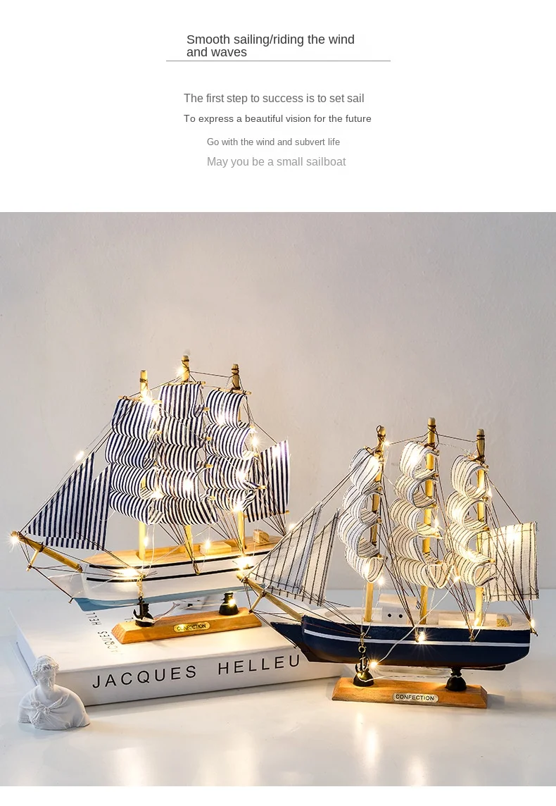 Wooden Sailboat Model Crafts