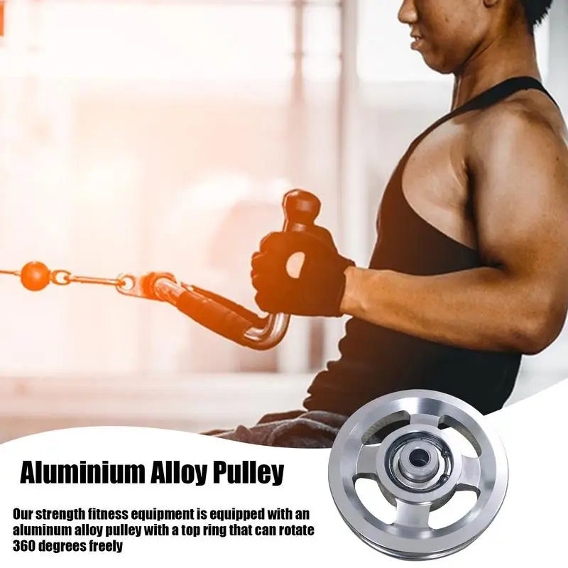 

Gym Pulley wheel Aluminum Alloy High load Bearing Pulley 360 Rotation Traction Wheel Lifting Gym Home Fitness Training Equipment