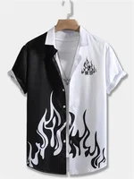 Tokyo Printed Short Sleeved Shirts Men's Summer Beach Shirt Hawaii Casual Vacation Tops New Men's Quick Drying Trendy Clothing 1
