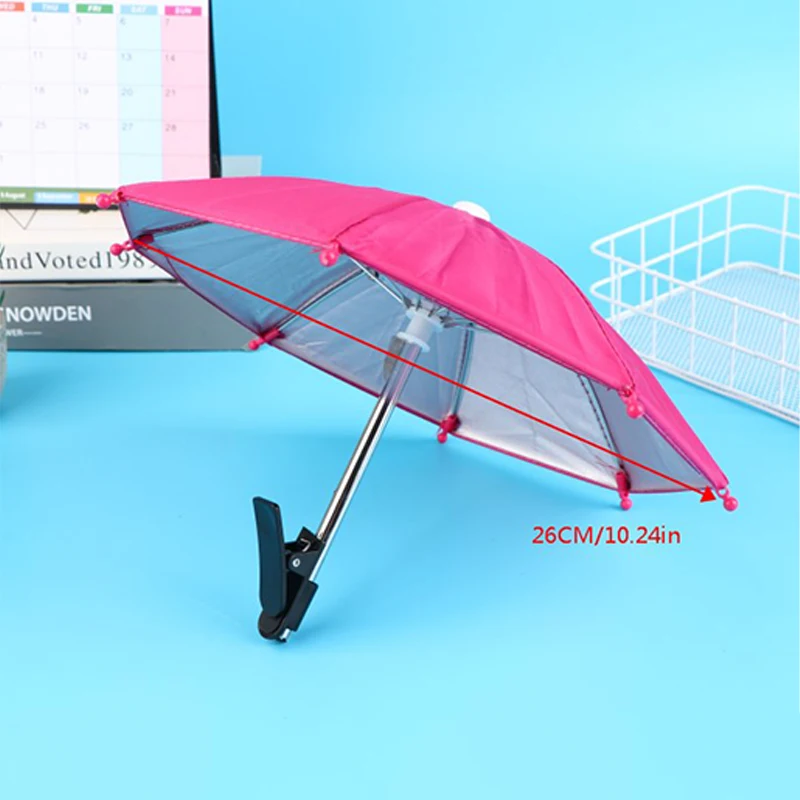 오토바이 휴대폰 거치대 햇빛가리개 우산, 방수 소형 헬멧, 자외선 차단 휴대폰 스탠드 브래킷