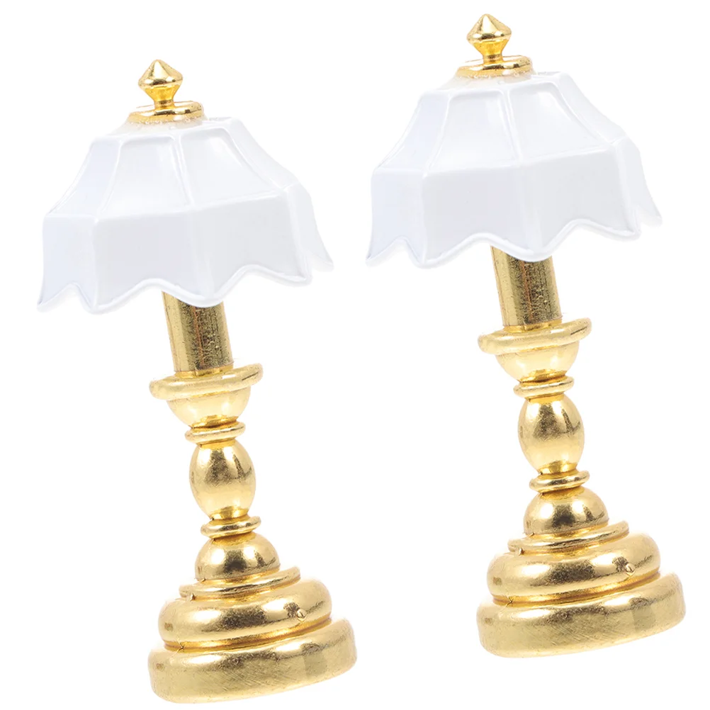 

Mini Bedside Lamp Adornment Metal Mini Light Decor Model Mini House Decor