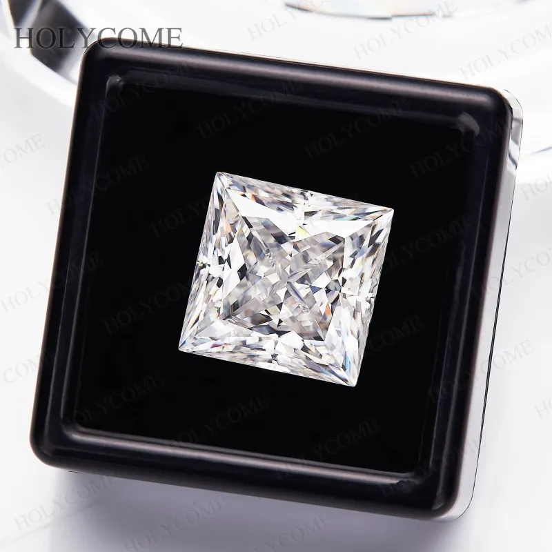진짜 100% 모이사나이트 스톤 D 컬러 0.15-5ct 프린세스 컷 공장 도매 루스 젬스톤 고급 보석 제작 DIY 디자인