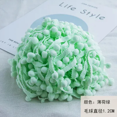 Vibrant Mini Pom Pom Lace Trim for Creative DIY Projects