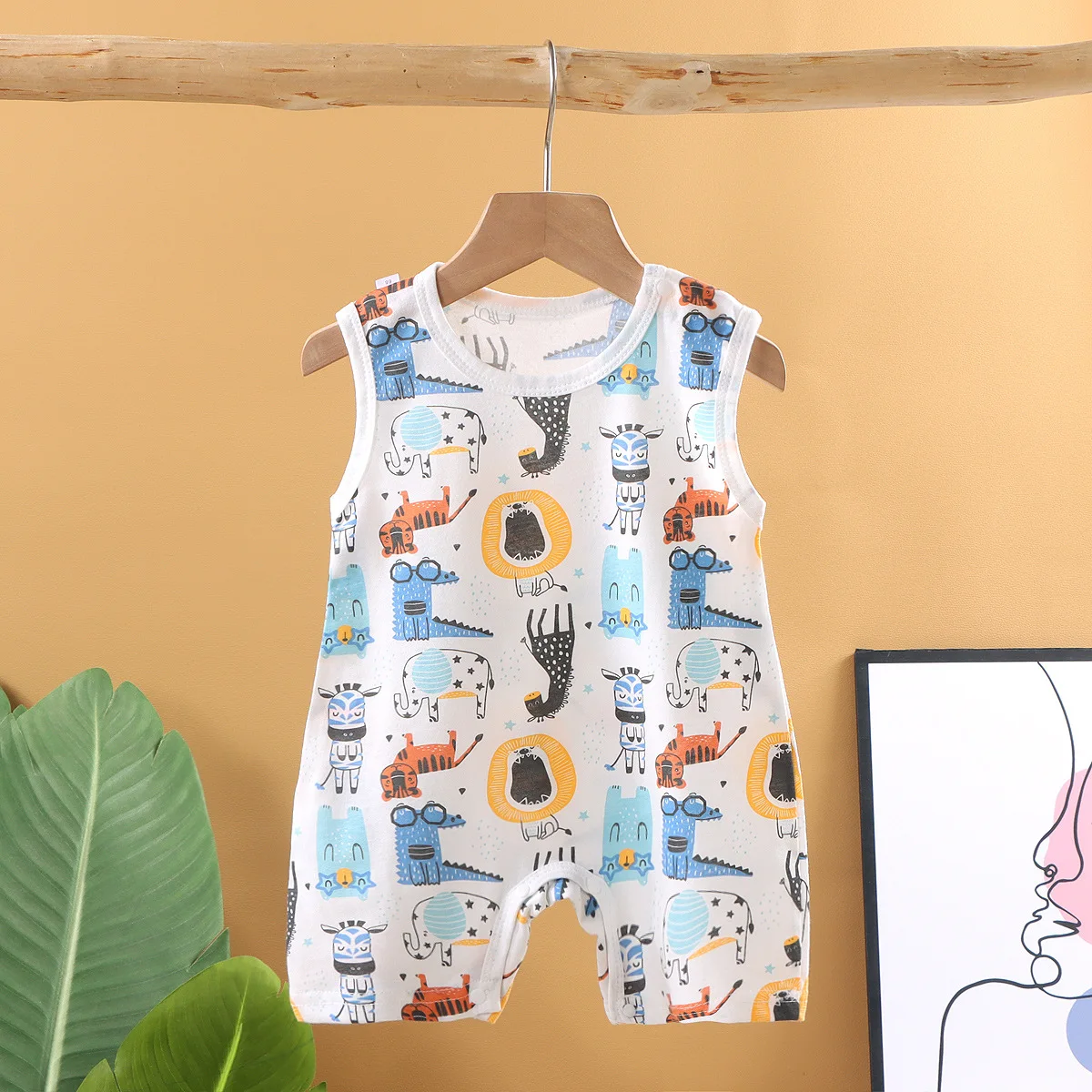 New 2024 Soft and Lightweight Cotton Baby Crawling Clothes for Boys and Girls Aged 1-20 Months 3